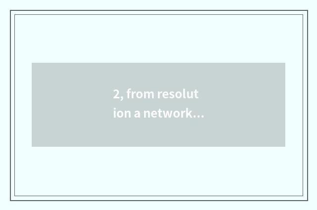 2, from resolution a network address belongs to which branch, is for instance 3W