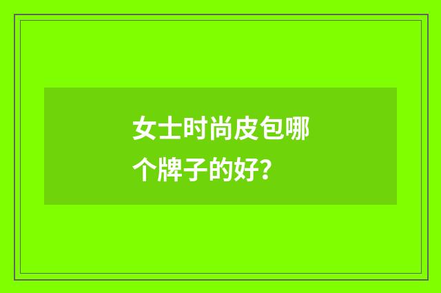 女士时尚皮包哪个牌子的好？