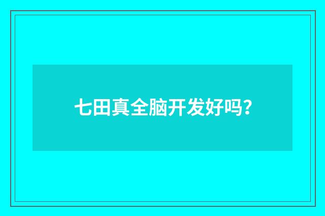 七田真全脑开发好吗?