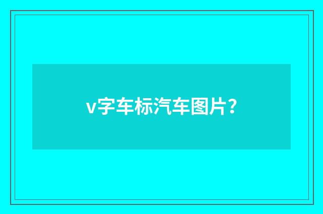 v字车标汽车图片?