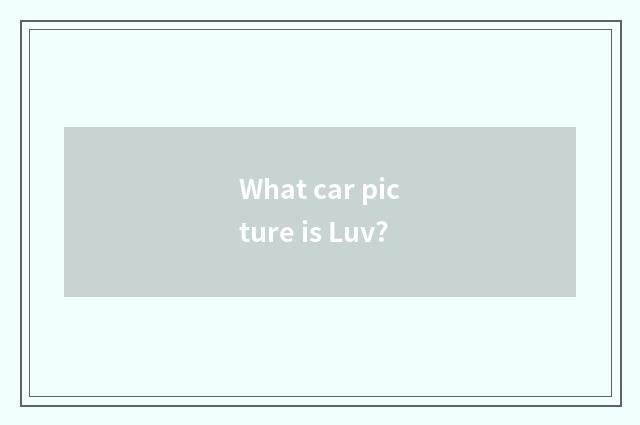 What car picture is Luv?