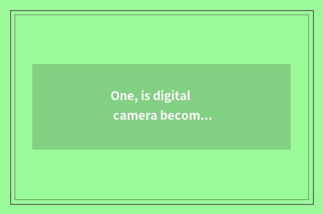 One, is digital camera become a few kinds to have like chip?