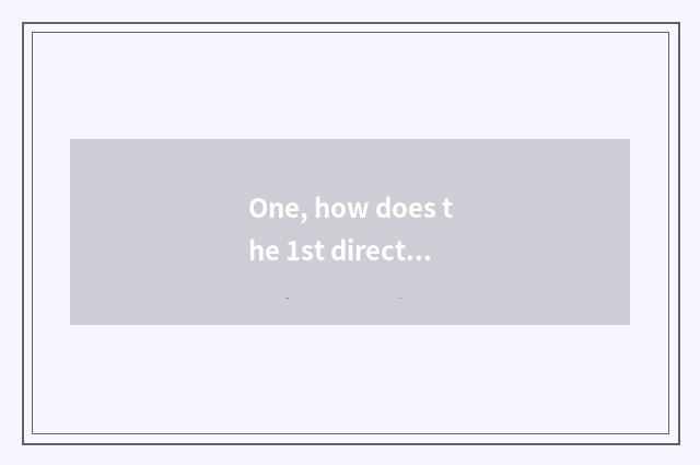 One, how does the 1st direct seeding attend a meeting ability fire?