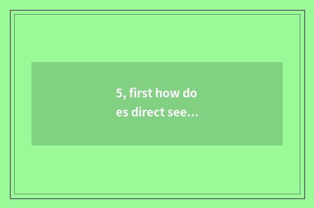 5, first how does direct seeding sow finance and economics?