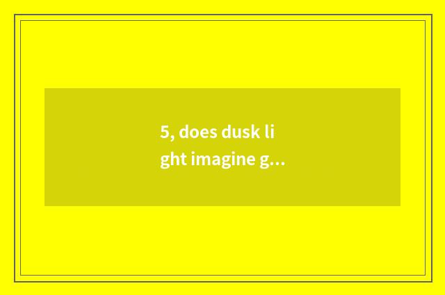 5, does dusk light imagine game introduction?