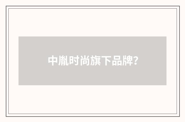 中胤时尚旗下品牌?