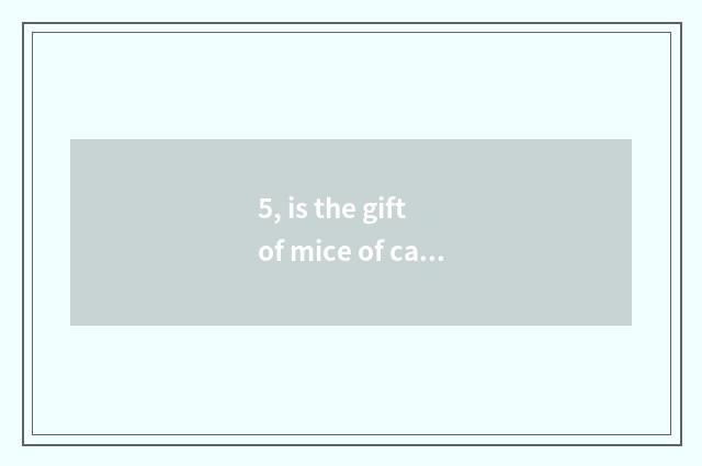 5, is the gift of mice of cate big fight changed at which? Mice of cate big figh