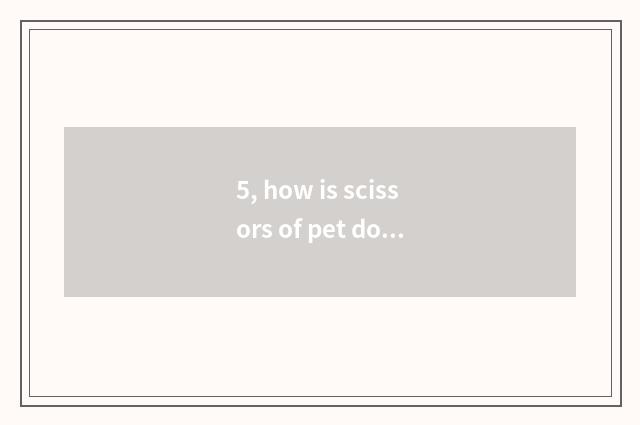 5, how is scissors of pet dog poodle taken?