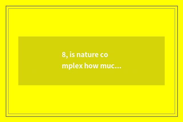 8, is nature complex how much is floor price?