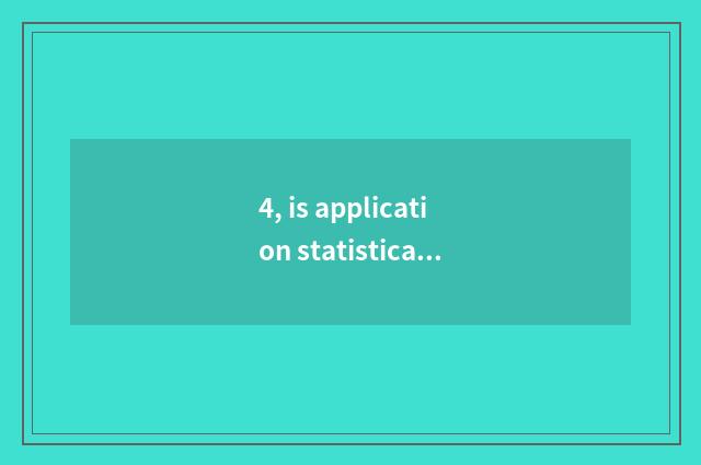4, is application statistical teach with elementary school which good?