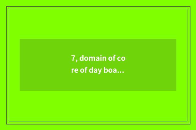7, domain of core of day boat culture?