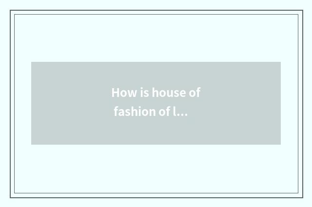How is house of fashion of lasting island blackart smoked?