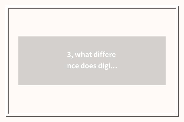 3, what difference does digital camera Ccd have?