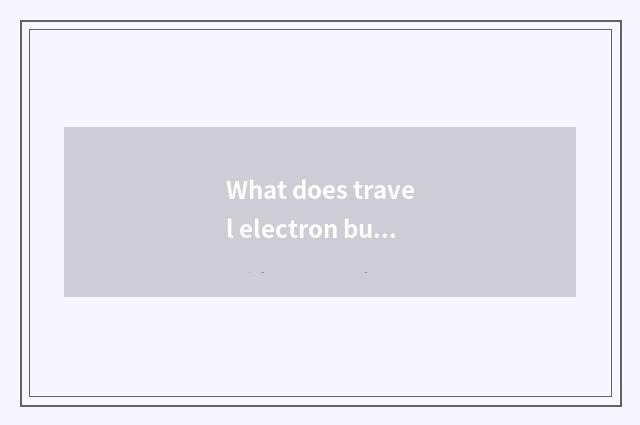 What does travel electron business affairs have to pay setting?