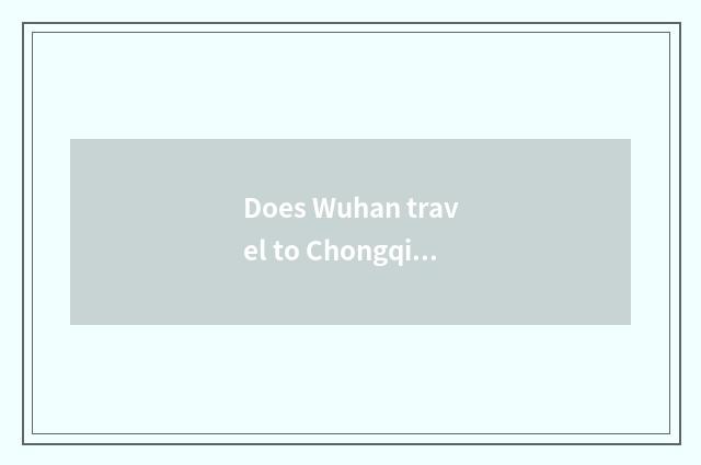 Does Wuhan travel to Chongqing steamer ticket?