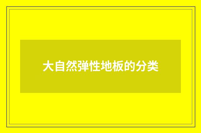 大自然弹性地板的分类
