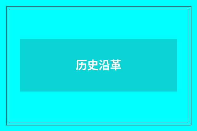 历史沿革