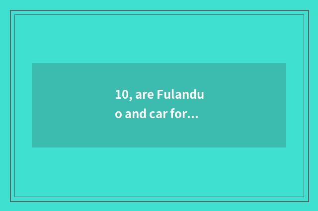 10, are Fulanduo and car force house a brand?