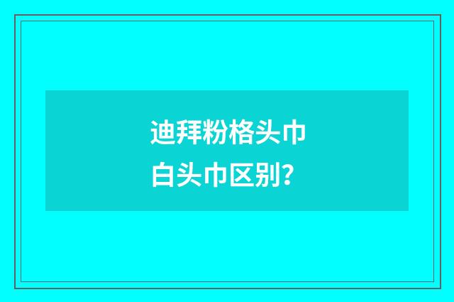 迪拜粉格头巾白头巾区别？