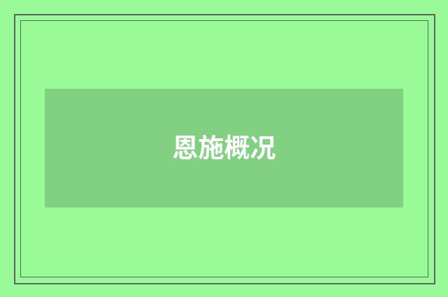 恩施概况