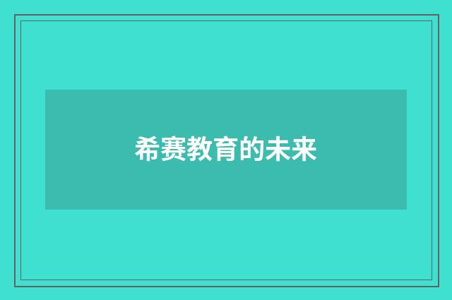 希赛教育的未来