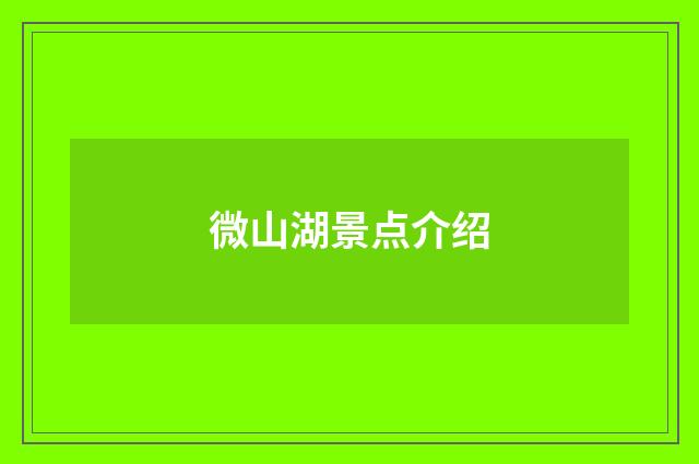 微山湖景点介绍