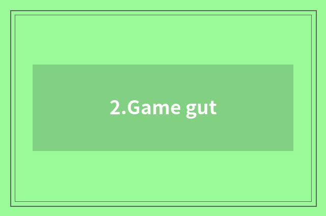 2.Game gut