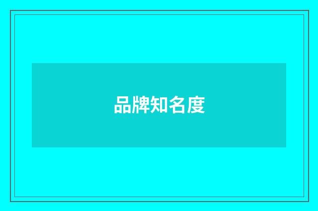品牌知名度