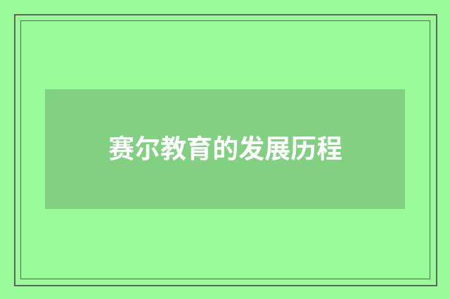 赛尔教育的发展历程