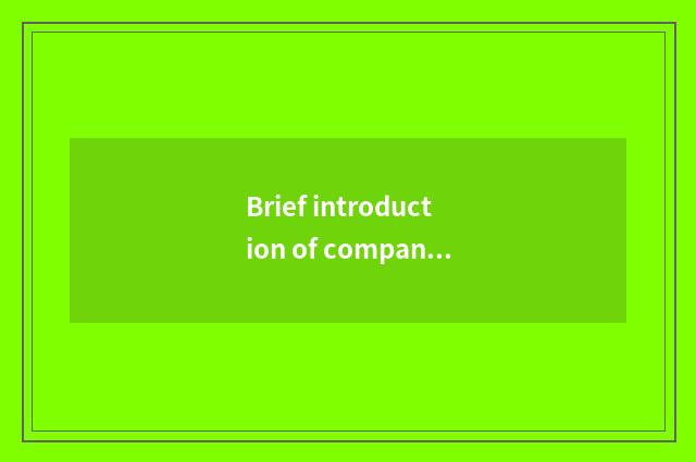 Brief introduction of company of bright path entertainment