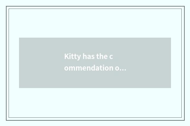 Kitty has the commendation of complete works of setting-up exercise of oxygen th