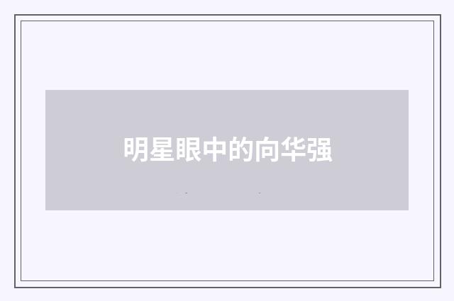 明星眼中的向华强