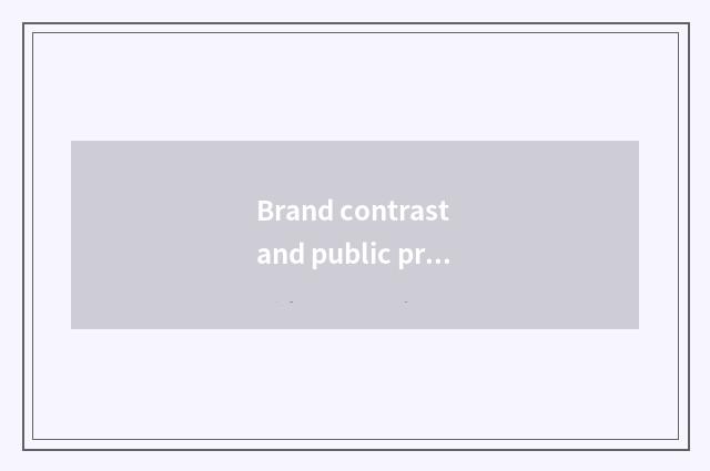 Brand contrast and public praise are evaluated