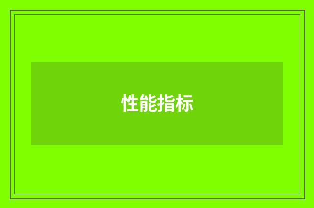 性能指标