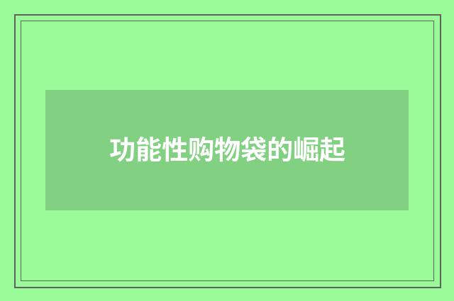 功能性购物袋的崛起