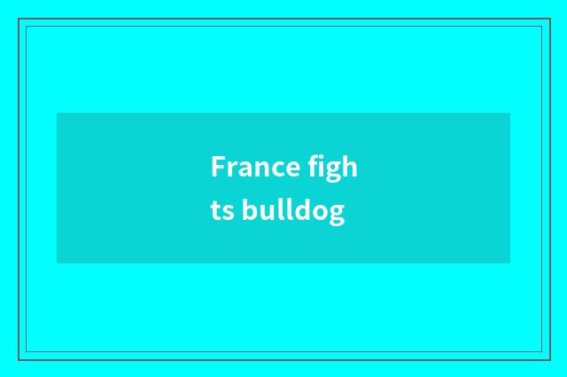France fights bulldog