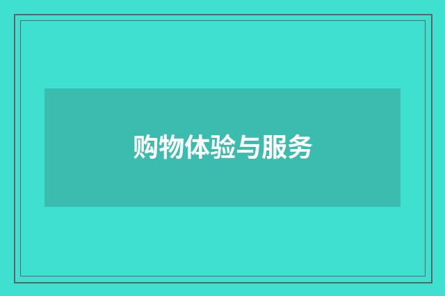 购物体验与服务
