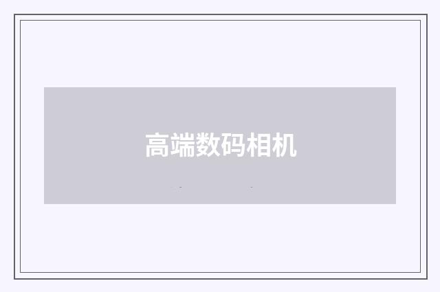 高端数码相机