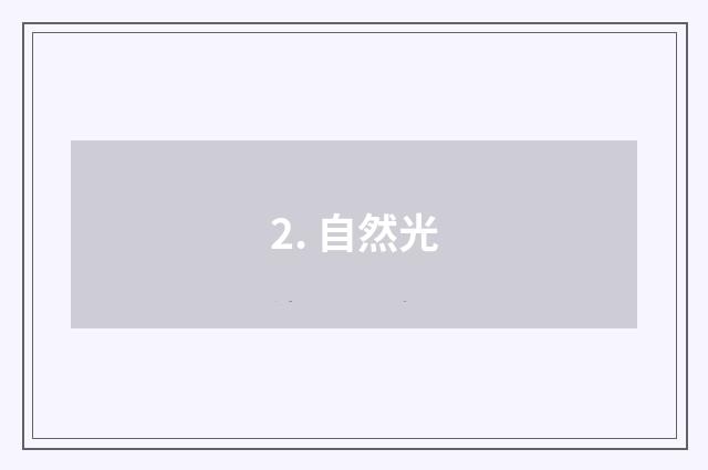 2. 自然光