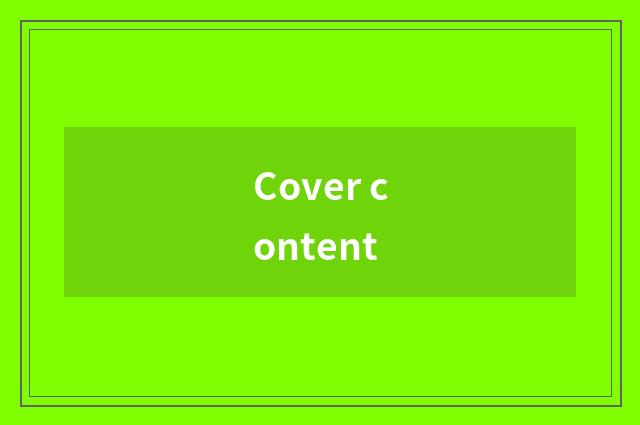 Cover content