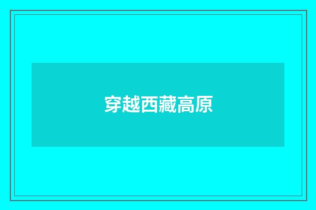 穿越西藏高原