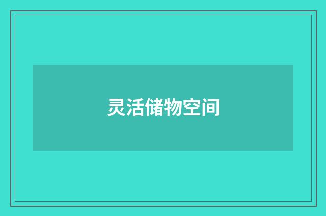 灵活储物空间