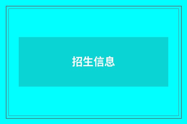 招生信息