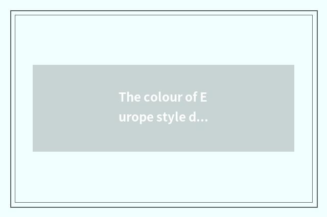 The colour of Europe style dress is tie-in