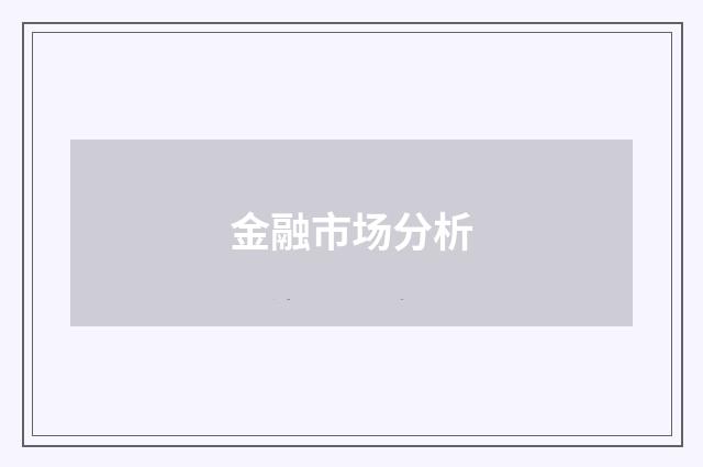 金融市场分析