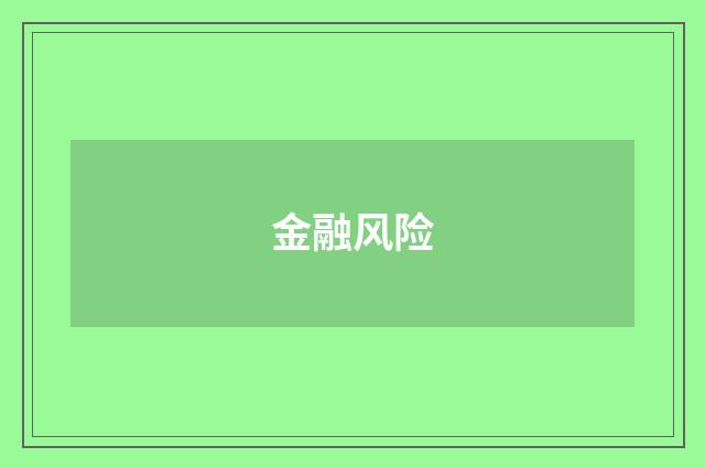 金融风险