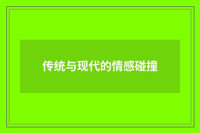 传统与现代的情感碰撞