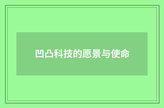 凹凸科技的愿景与使命