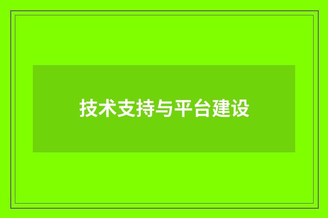 技术支持与平台建设