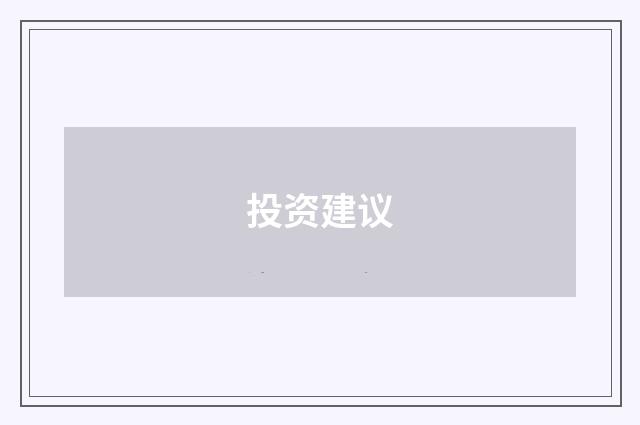 投资建议